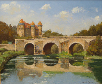 Named contemporary work « Pont romain en Berry », Made by MARCEL DUMAS