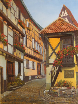 Named contemporary work « Couleurs d'Alsace (Eguisheim) », Made by MARCEL DUMAS