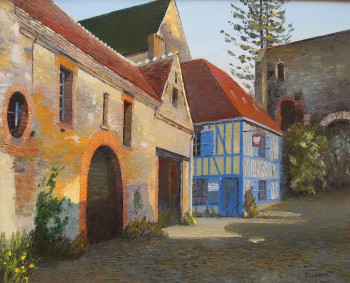 Named contemporary work « La maison bleue », Made by MARCEL DUMAS