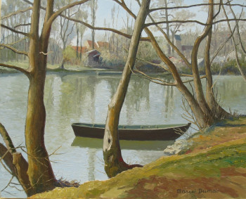 Named contemporary work « La barque », Made by MARCEL DUMAS
