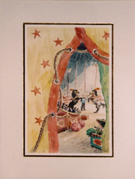 Named contemporary work « Coulisses du cirque », Made by JEAN-CLAUDE DUBOIL