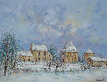 Named contemporary work « Paysage de neige », Made by JEAN-CLAUDE DUBOIL