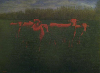 Named contemporary work « les vaches », Made by DARMSTADTER