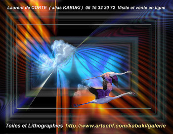 Named contemporary work « Vol De Nuit 3 », Made by KABUKI