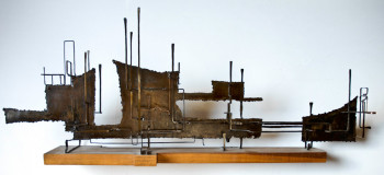 Named contemporary work « Navire », Made by JEAN CLAUDE MAUREL