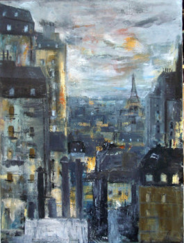 Named contemporary work « Ciel de Paris », Made by GUILLOU