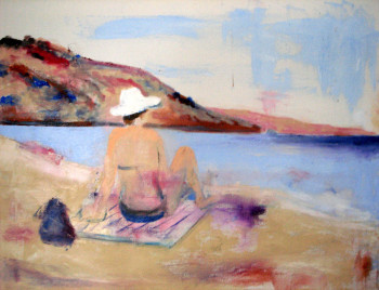 Named contemporary work « Plage », Made by GUILLOU