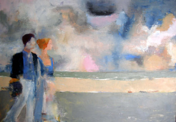 Named contemporary work « Sur la digue », Made by GUILLOU