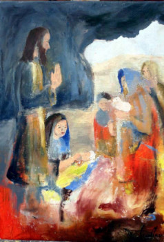 Named contemporary work « Nativité », Made by GUILLOU