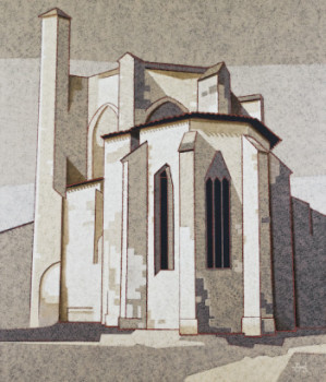 Named contemporary work « Chevet cathédrale de Condom ( Gers ) », Made by JEAN CLAUDE MAUREL