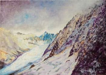 Named contemporary work « Naissance du glacier d'Argentière », Made by DARNAL