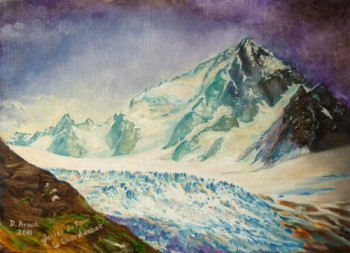 Named contemporary work « Le chardonnet et glacier du Tour », Made by DARNAL