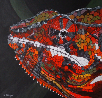 Named contemporary work « le caméléon », Made by ROLAND CHAIGNE