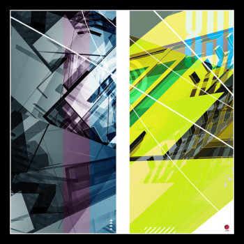 Named contemporary work « Abstrapolis 14 », Made by CHRISTOPHE MARTEL
