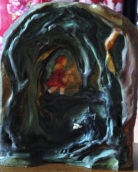 Named contemporary work « le petit chaperon rouge », Made by NADINE SANTAMARIA
