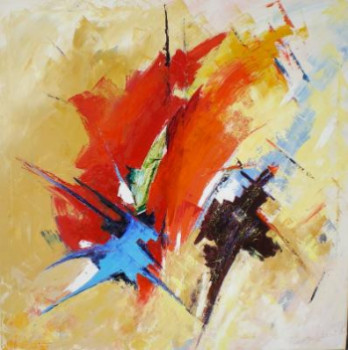 Named contemporary work « Abstrait J23 », Made by FRANCIS JALIBERT