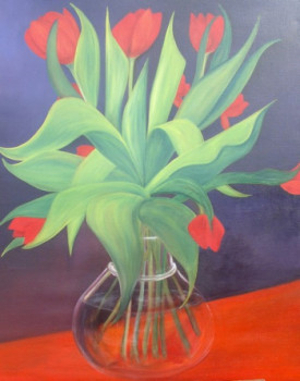 Named contemporary work « les tulipes », Made by FRANçOISE COEURET