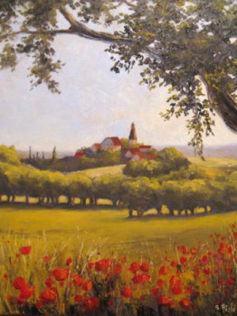 Named contemporary work « Le village des coquelicots », Made by SYLVIE PIOLI