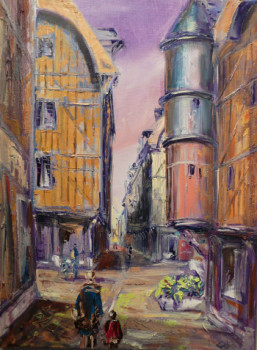 Named contemporary work « TROYES  rue  Paillot  de Montabert », Made by GEBO