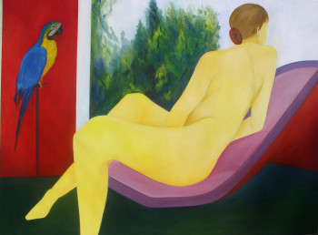 Named contemporary work « le perroquet », Made by FRANçOISE COEURET