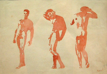 Named contemporary work « etude hommes debout », Made by JEAN-MARC MISIASZEK