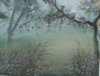 Named contemporary work « rive paysage en eau », Made by FABIEN GAUDIN