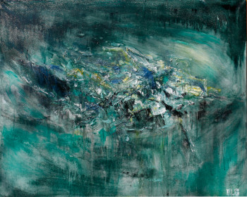 Named contemporary work « Vibration verte », Made by OLG