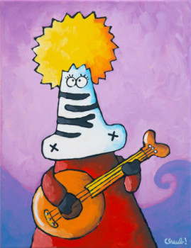 Named contemporary work « "Solo à la guitare" », Made by CHEUB!