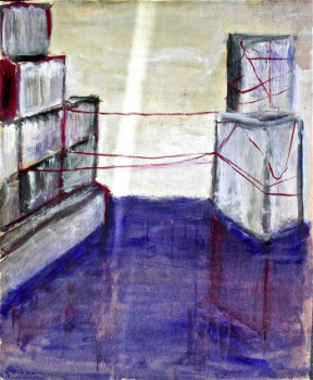 Named contemporary work « City #3 », Made by CHRISTIAN DOLLET