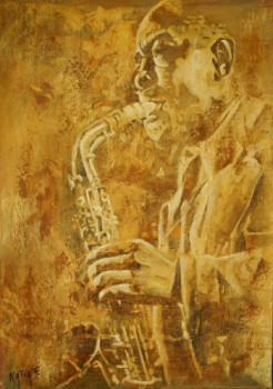 Named contemporary work « Charlie Parker I », Made by KATIA FONDECAVE