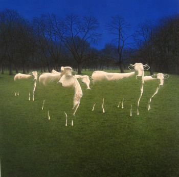 Named contemporary work « Oú finit l'herbe, commence la vache. », Made by DARMSTADTER