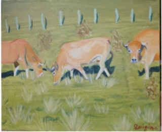 Named contemporary work « L'aubrac1 », Made by LUIGINA