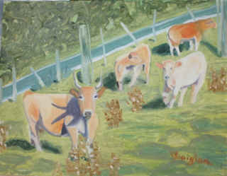 Named contemporary work « l'Aubrac 2 », Made by LUIGINA