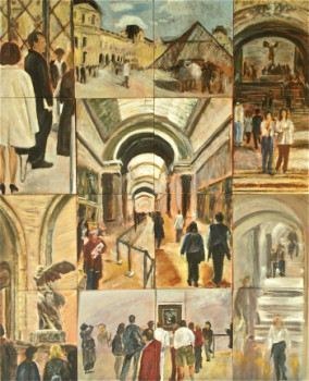 Named contemporary work « Le Louvre - Paris », Made by CHRISTIAN DOLLET