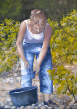 Named contemporary work « Vendanges », Made by SYLVIE PIOLI