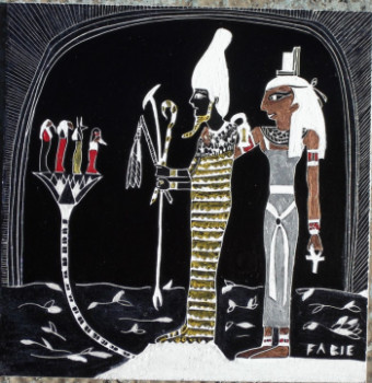 Named contemporary work « Isis et Osiris », Made by FABIE