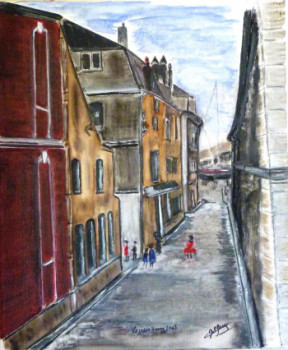 Named contemporary work « Le vieux Havre (76) au 19ème siècle », Made by CHRISTINE DELFOSSE