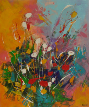 Named contemporary work « JARDIN ACIDULE 3 2 », Made by MIREILLE MAURY