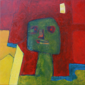 Named contemporary work « Le petit bonhomme vert », Made by ALAIN BERTHAUD