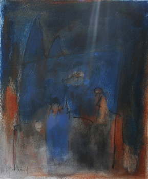 Named contemporary work « Errance nocturne », Made by ALAIN BERTHAUD