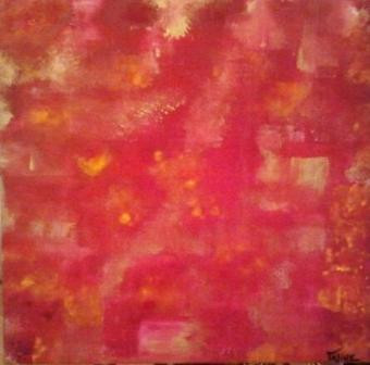 Named contemporary work « red », Made by TALINE