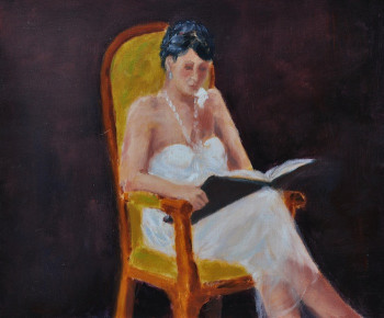 Named contemporary work « LA LECTRICE », Made by ANNAGOL