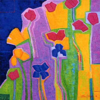 Named contemporary work « Jardin de Mai », Made by FRANCE WAGNER