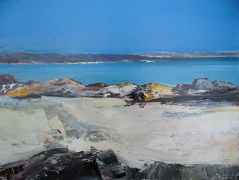 Named contemporary work « plage blanche », Made by ALAIN COJAN