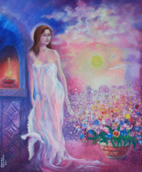 Named contemporary work « Rêver la paix 1 », Made by MARWANART