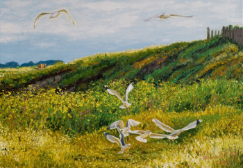 Named contemporary work « Les mouettes », Made by MARC ETIEN