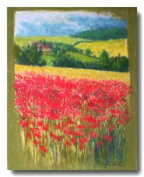 Named contemporary work « Coquelicots », Made by AGNèS DORTU