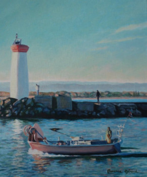 Named contemporary work « Agde, le phare de la Tamarissière », Made by MAXENCE GERARD
