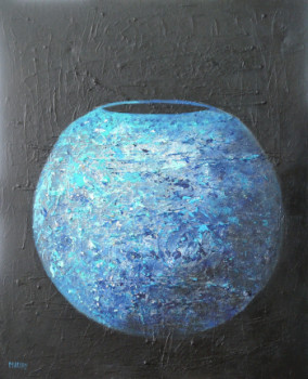 Named contemporary work « VASE BLEU 1 », Made by MIREILLE MAURY