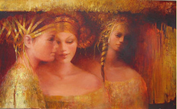 Named contemporary work « SECRETS DE FILLES », Made by LILIANE PROUX